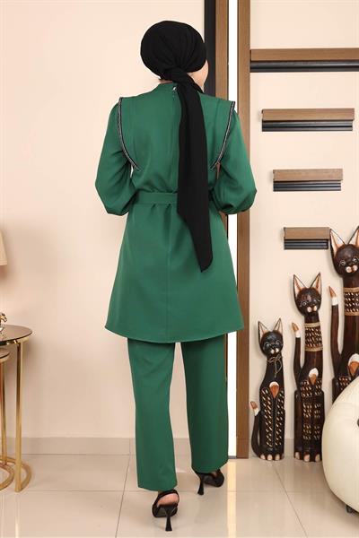 Şerit Detaylı Takım Zümrüt 19132