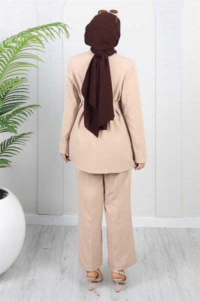 Soft Blazer Takım Bej 19389