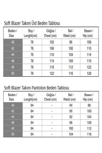 Soft Blazer Takım Bej 19389