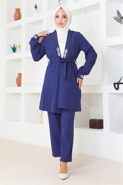 Taş Detaylı Takım İndigo MSW19203-2