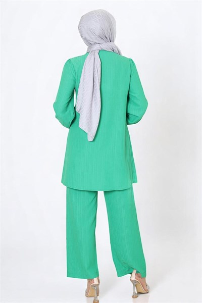 Taş Detaylı Takım Yeşil 19195