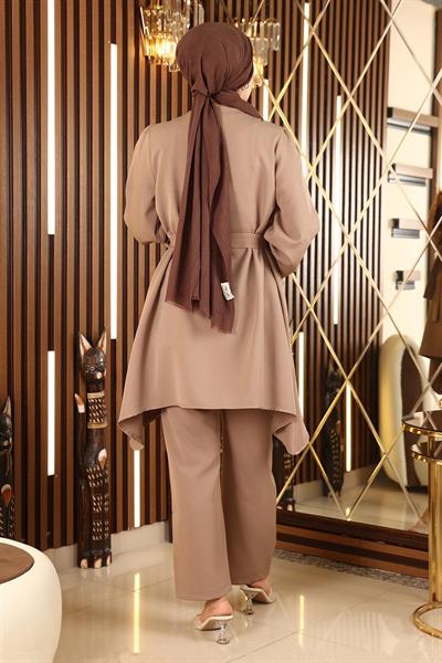 Tüy Detaylı Takım Vizon 19131