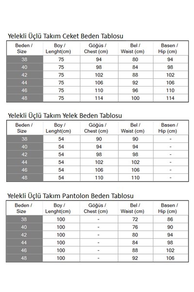 Yelekli Üçlü Takım İndigo 19222