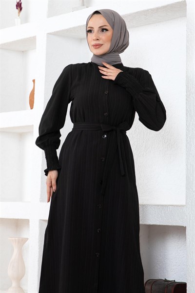 Yırtmaç Detaylı Takım Siyah 19233