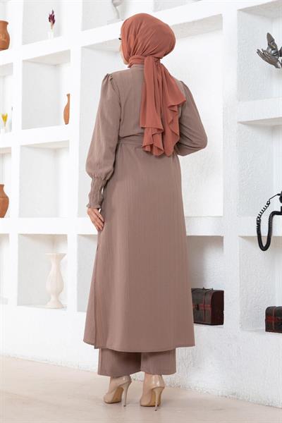 Yırtmaç Detaylı Takım Vizon 19233