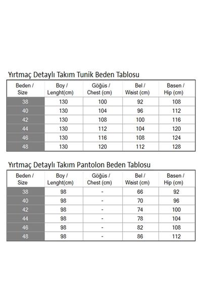 Yırtmaç Detaylı Takım Vizon 19233