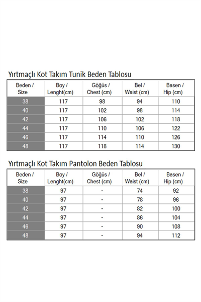 Yırtmaçlı Kot Takım Koyu Mavi 19227