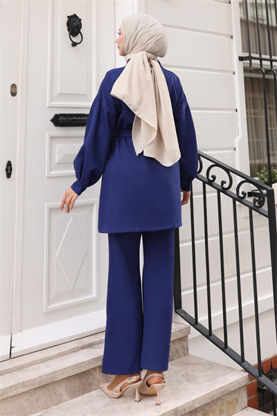 Yırtmaçlı Takım İndigo MSV19129