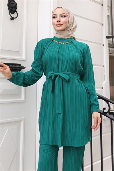 Zincir Detaylı Takım Zümrüt MSV19140