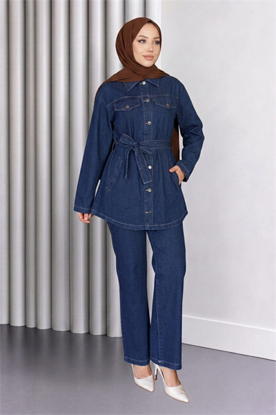 Luna Denim Takım Koyu Mavi 19299