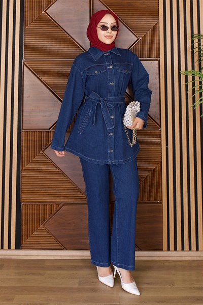 Luna Denim Takım Koyu Mavi 19299