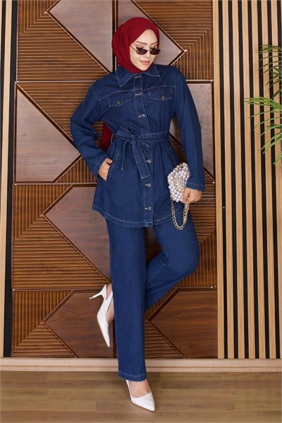 Luna Denim Takım Koyu Mavi 19299