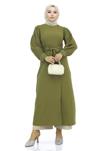 Piliseli Yırtmaçlı Takım Haki MSW19239