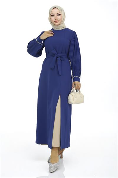 Piliseli Yırtmaçlı Takım İndigo MSW19239