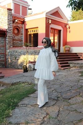 BRİTLİ VUAL GÖMLEK - EKRU (%100 PAMUK)
