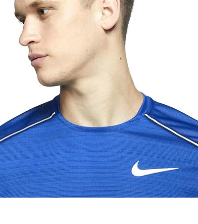 Nike Dry Miler Top Ls Erkek Mavi Koşu Uzun Kollu Tişört 