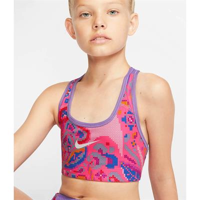 Nike Pro Classic Çift Taraflı Baskılı Kız Çocuk Spor Sütyeni