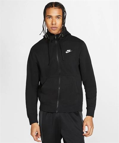 Nike Sportswear Club Hoodie Fz Bb Erkek Siyah Sweatshirt