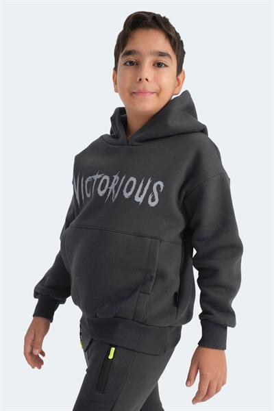 Slazenger LEXUS Unisex Çocuk Sweatshirt Koyu Gri