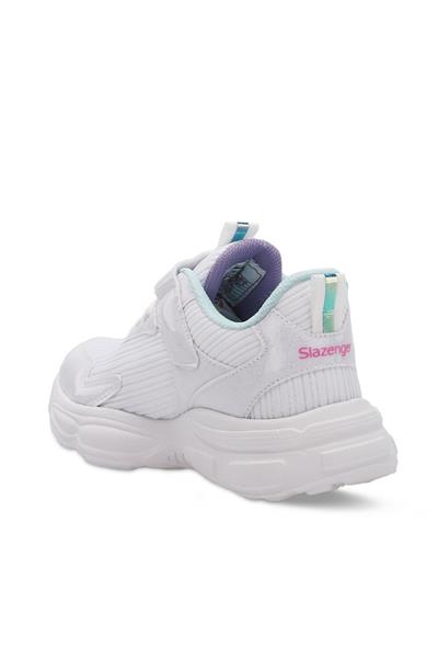 Slazenger NOELA Kız Çocuk Cırt Cırtlı Beyaz / Fuşya Günlük Spor Ayakkabısı