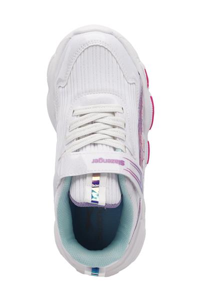 Slazenger NOELA Kız Çocuk Cırt Cırtlı Beyaz / Fuşya Günlük Spor Ayakkabısı