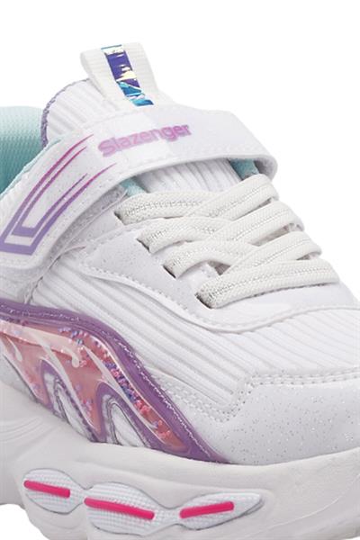 Slazenger NOELA Kız Çocuk Cırt Cırtlı Beyaz / Fuşya Günlük Spor Ayakkabısı