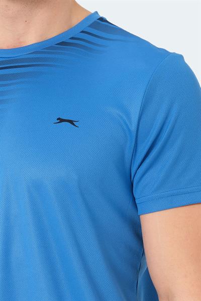 Slazenger RAVEN Erkek Saks Mavi Tişört