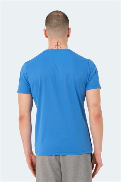 Slazenger RAVEN Erkek Saks Mavi Tişört