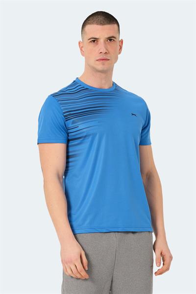 Slazenger RAVEN Erkek Saks Mavi Tişört