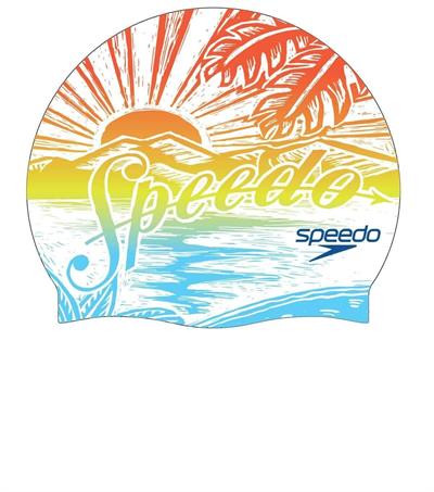 Speedo Baskılı Silikon Yüzücü Bonesi