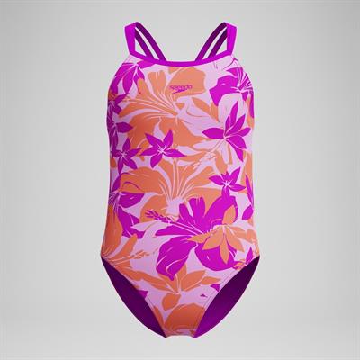 Speedo Baskılı Twinstrap Kız Çocuk Mayosu