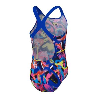 Speedo Digital Allover Powerback Yüzücü Çocuk Mayosu