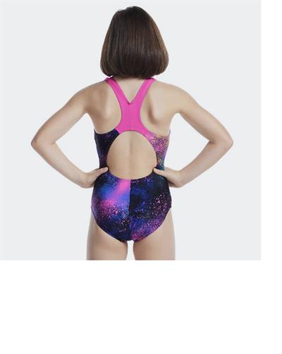 Speedo Digital Allover Splashback Yüzücü Kız Çocuk Mayosu