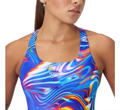 Speedo Womens Placement Powerback Swimsuit Kadın Yüzücü Mayosu