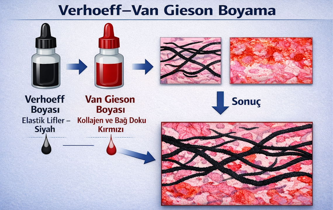 Elastik Liflerin Mikroskobik Analizi: Verhoeff–Van Gieson Boyama Yöntemi