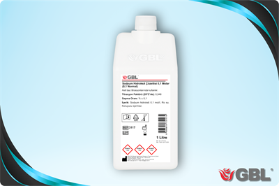 Sodyum Hidroksit Çözeltisi 0,1 Molar (0,1 Normal), 1000 mL