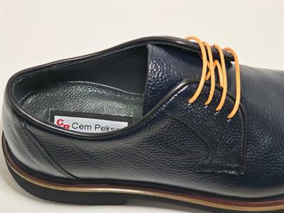 Cem Pekşen Blackheart 203 Lacivert Deri Erkek Günlük Casual Ayakkabı