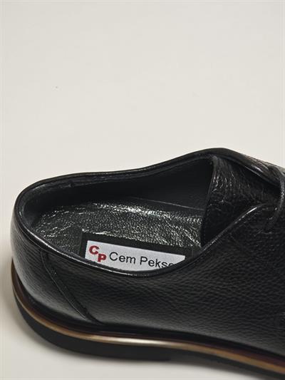 Cem Pekşen Blackheart 203 Siyah Deri Erkek Günlük Casual Ayakkabı