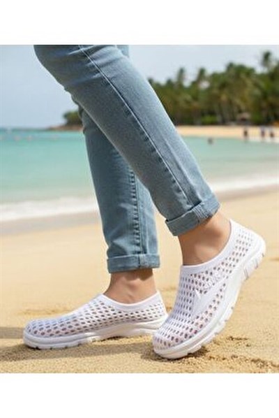 Cem Pekşen Kantex Kalın Tabanlı Ortopedik İç Tabanlı Çok Amaçlı Deniz Ayakkabısı Havuz Plaj Bahçe Günlük