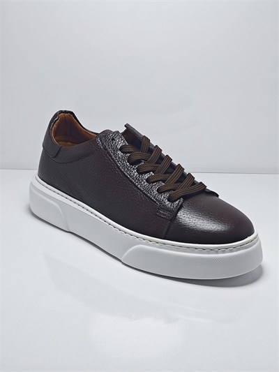 Cem Pekşen Makras Tommy 777 Kahve İçi Dışı Deri Günlük Sneaker