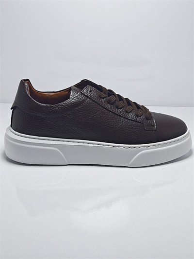 Cem Pekşen Makras Tommy 777 Kahve İçi Dışı Deri Günlük Sneaker