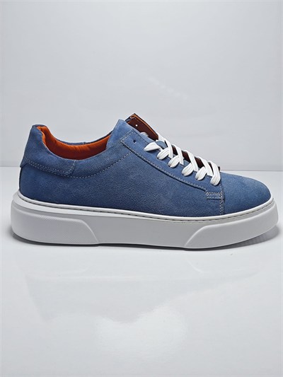 Cem Pekşen Makras Tommy 777 Mavi Süet İçi Dışı Deri Günlük Sneaker