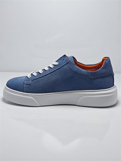 Cem Pekşen Makras Tommy 777 Mavi Süet İçi Dışı Deri Günlük Sneaker