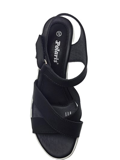 Cem Pekşen Polris Siyah Yüksek Topuklu Comfort Sandalet