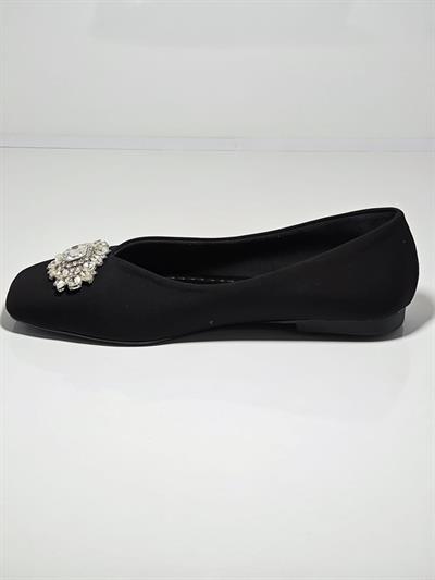 Cem Pekşen Vollex 38-2190 Siyah Süet Taşlı Kadın Günlük Babet