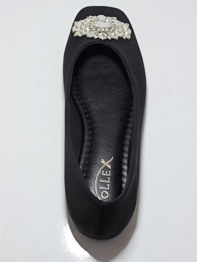 Cem Pekşen Vollex 38-2190 Siyah Süet Taşlı Kadın Günlük Babet