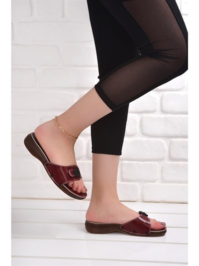 Ceyo 6500 Minelli Kırmızı Kadın Günlük Konforlu OrtopedikTerlik 