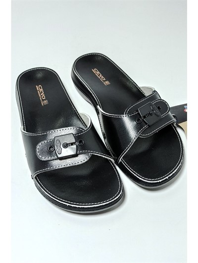 Ceyo 6500 Minelli Siyah Kadın Günlük Konforlu OrtopedikTerlik 