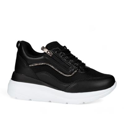 Flet 207 Siyah-Beyaz Kadın Spor Sneaker