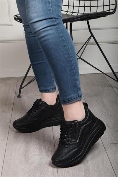 Flet 207 Siyah Kadın Spor Sneaker